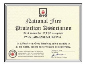 عضویت انجمن حفاظت در برابر آتش سازمان NFPA